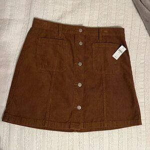 GAP Brown Corduroy Mini Skirt